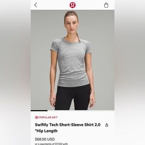 Lululemon swiftly tech short sleeve shirt 2.0